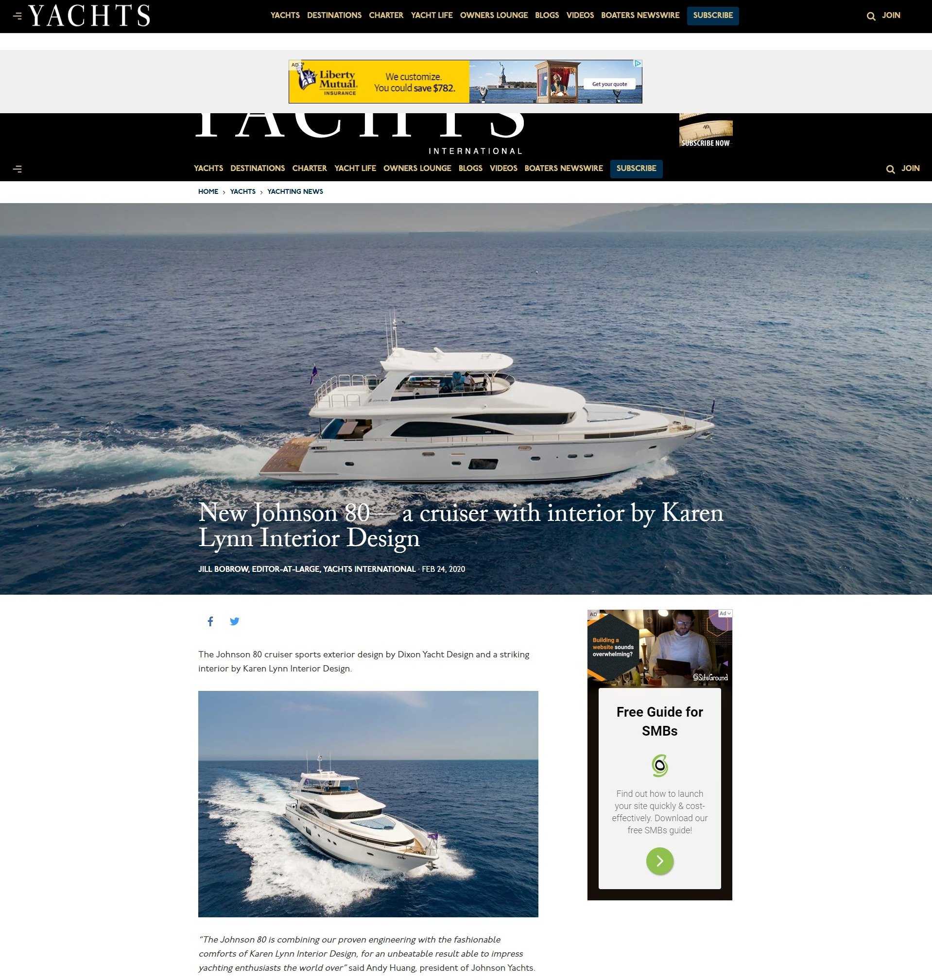 yachtinternational johnson80 - Karen Lynn Interiors - Interior Design for Yacht, Aircrafts and Residential Projects