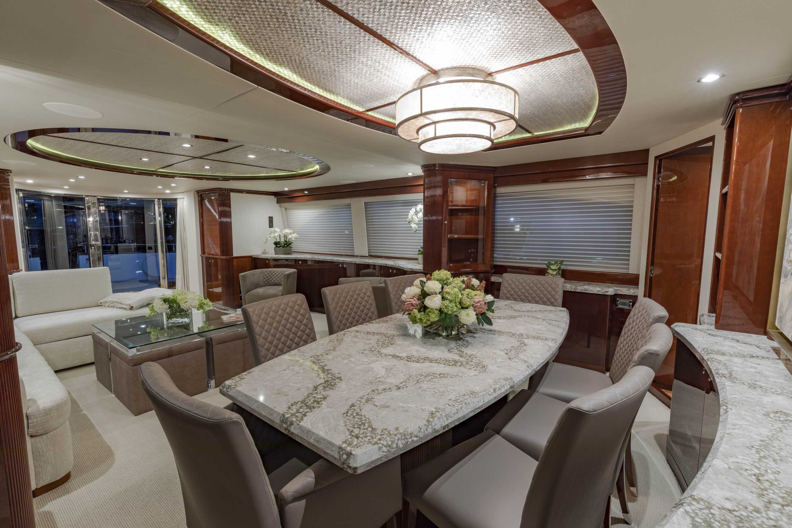 Venetian Dining area scaled - Karen Lynn Interiors - Interior Design for Yacht, Aircrafts and Residential Projects
